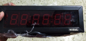 Digital Clock with 4 ch. Height with SS Frame
