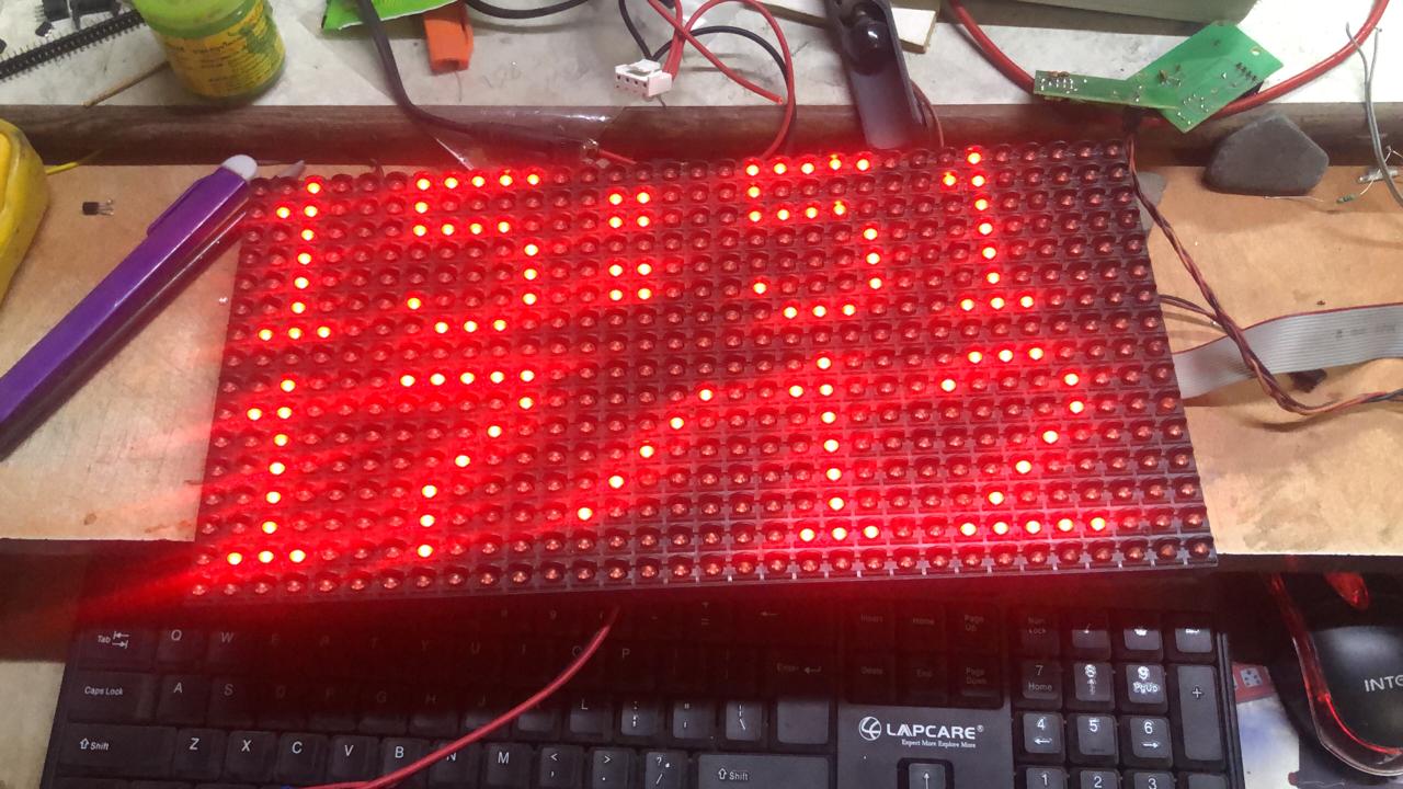 LED Single Side Clock Display Board 2 Feet X 6 Inch