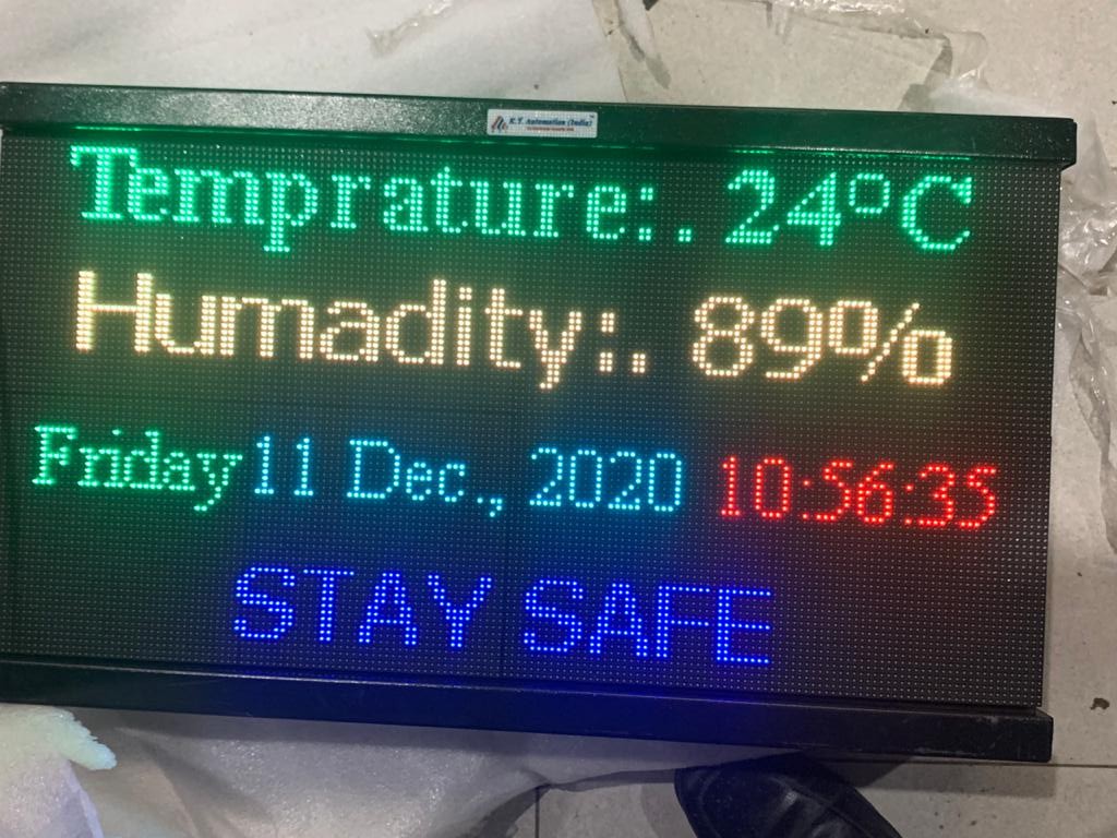 Temperature Humidity Display Display Multi color Full Matrix