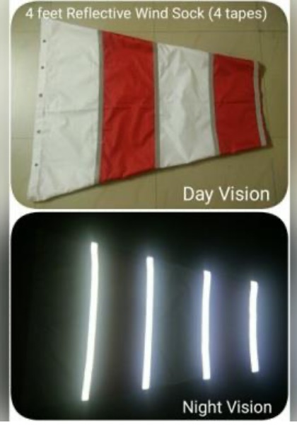 4 Feet Wind Sock Double Fabric 4 Reflective