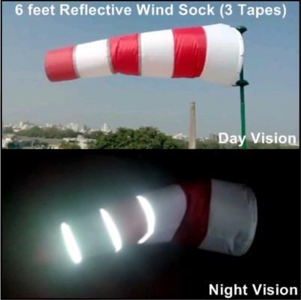 6 Feet Wind Sock Double Fabric 3 Reflective
