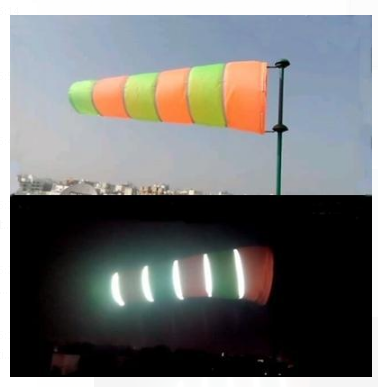 6 Feet Wind Sock Single Fabric 5 Reflective
