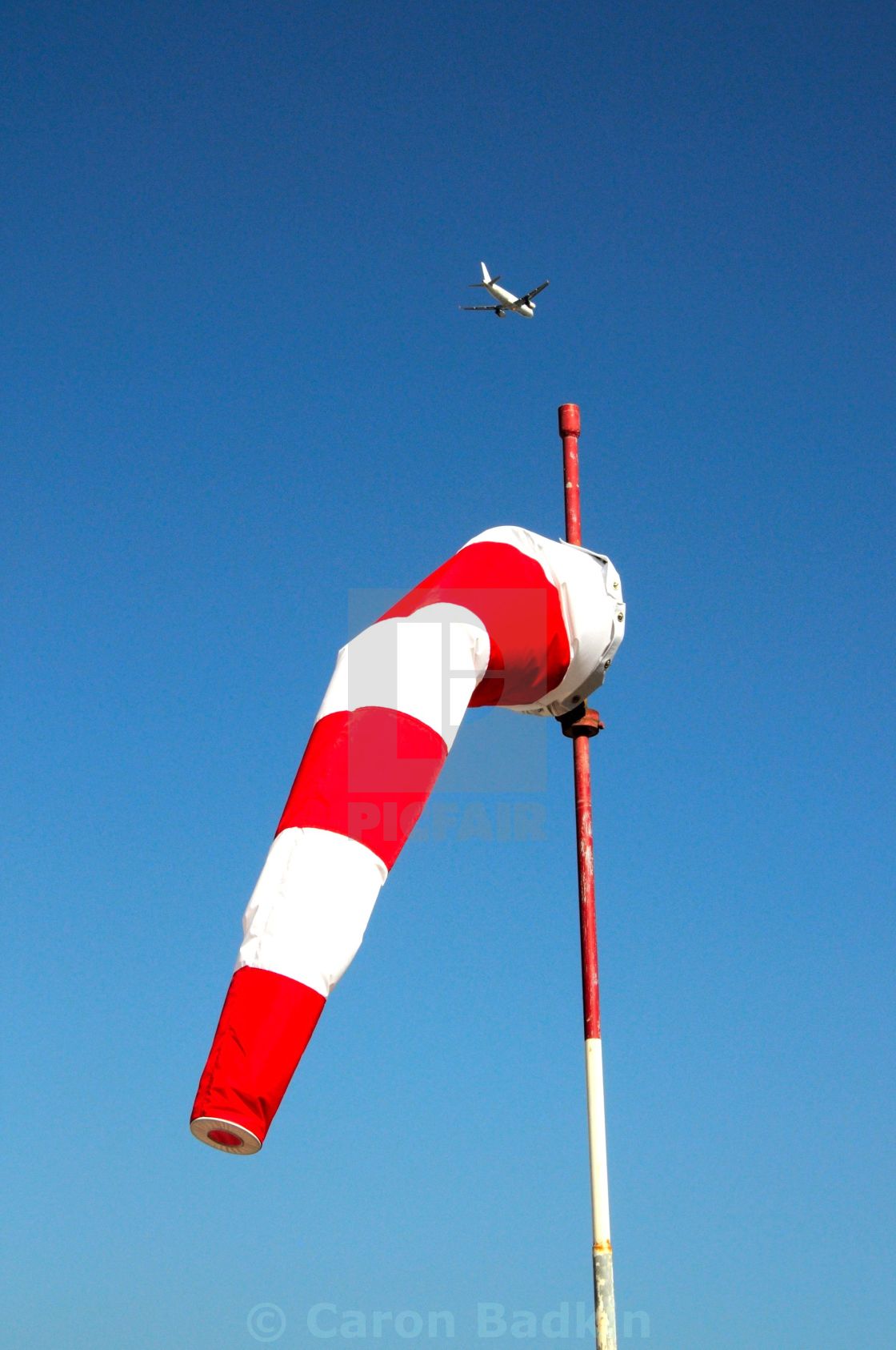 8 Feet Wind Sock Double Fabric 5 Reflective Red White