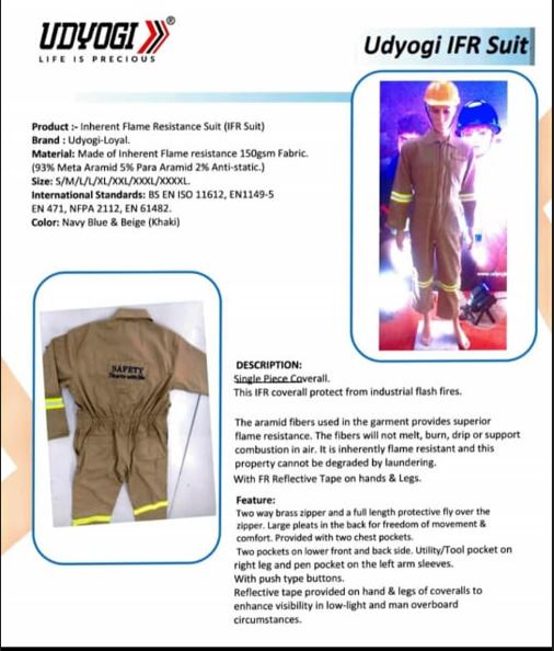 Inherent Flame Retardant Suit