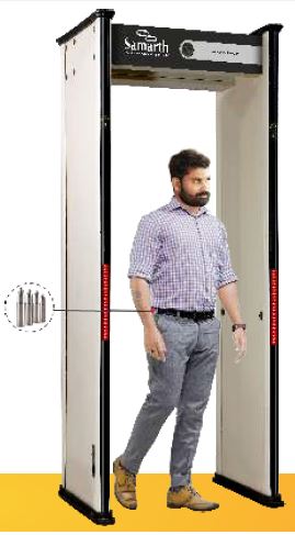 Door Frame Metal Detector 6 zone With Camera Make Samarth