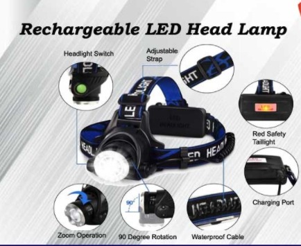 Waterproof High Power LED Head Lamp
