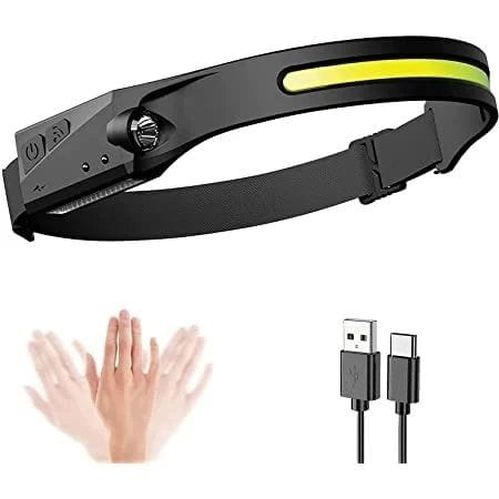 Led headlamp with sensor