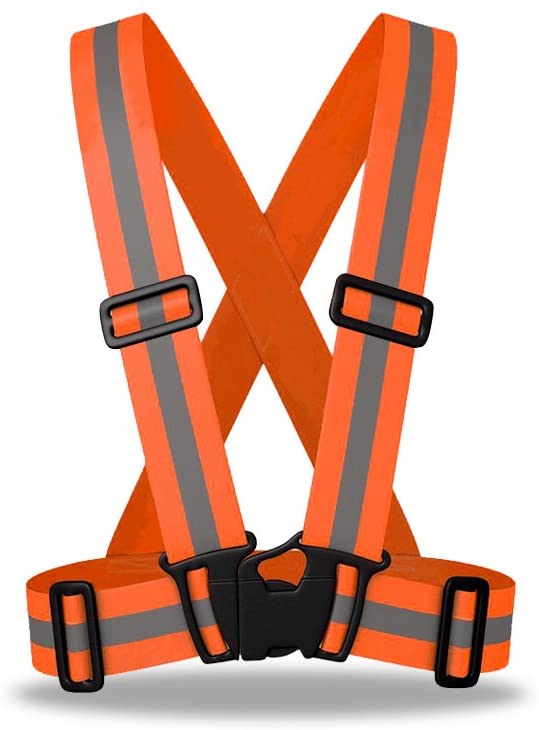 Safety Jacket Cross Belt Orange