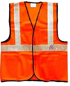 Reflective Jacket Executed Jacket Mesh Fabric Orange