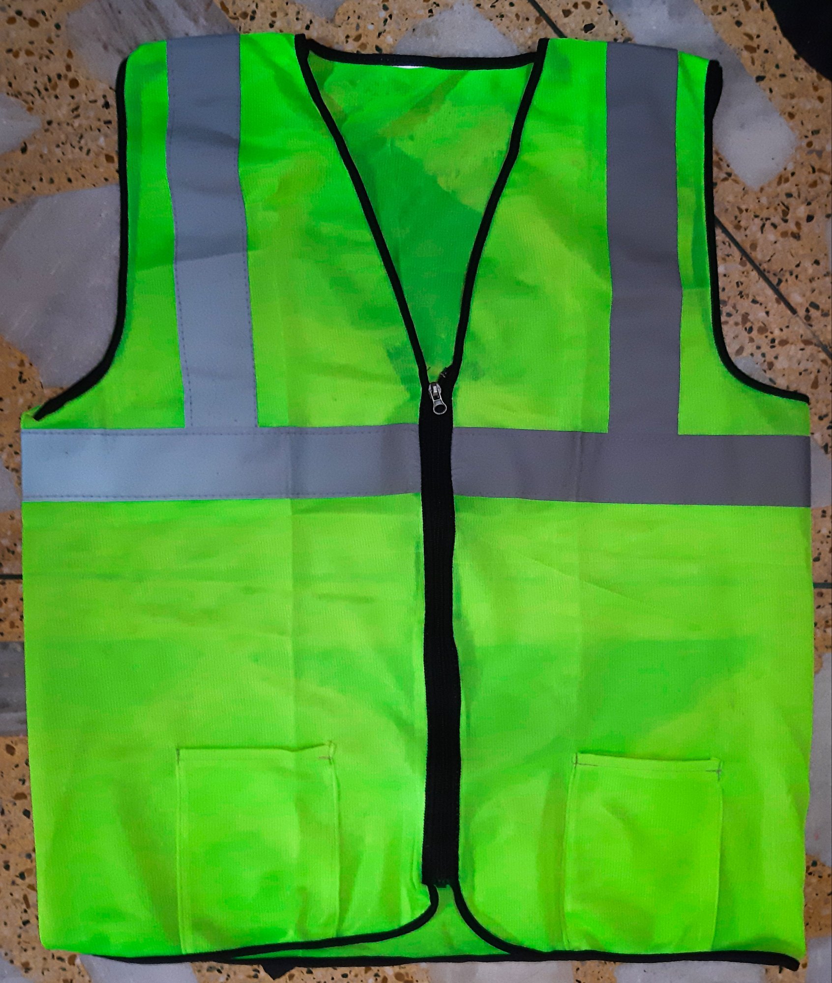 Reflective Jacket Executive Jacket Front Zipper Opening with Pockets