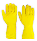 KTI Yellow Rubber Gloves
