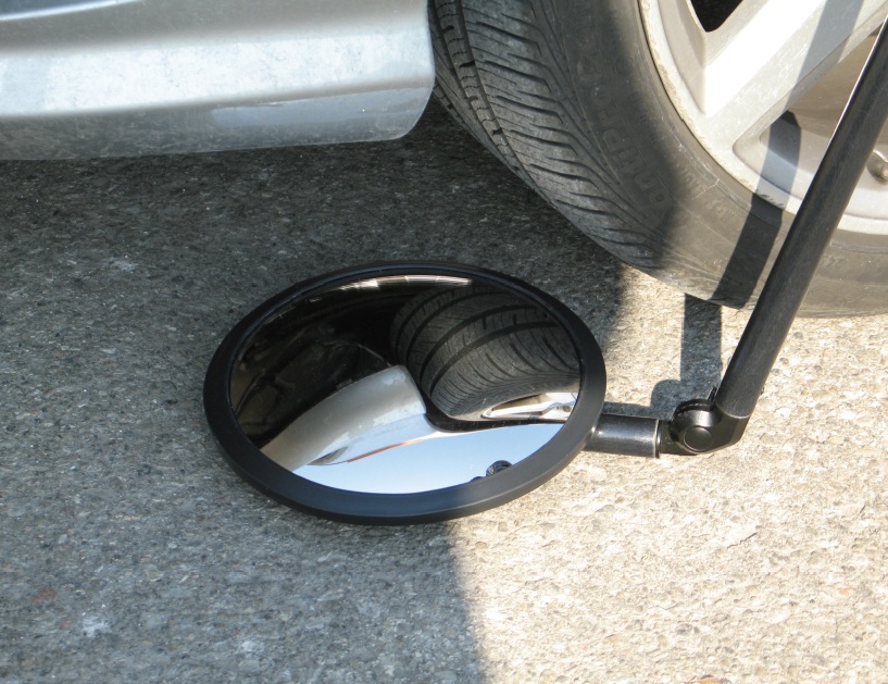 Under Vehicle Search Convex Mirror with torch, wheel