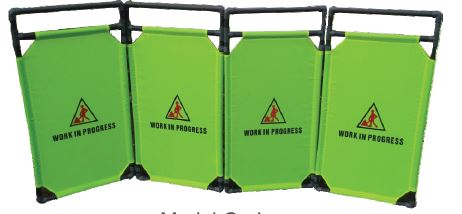 Foldable, Expandable 4 Piece Portable Barrier