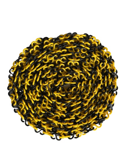 KTI Safety Chain Plastic 7 MM Black Yellow