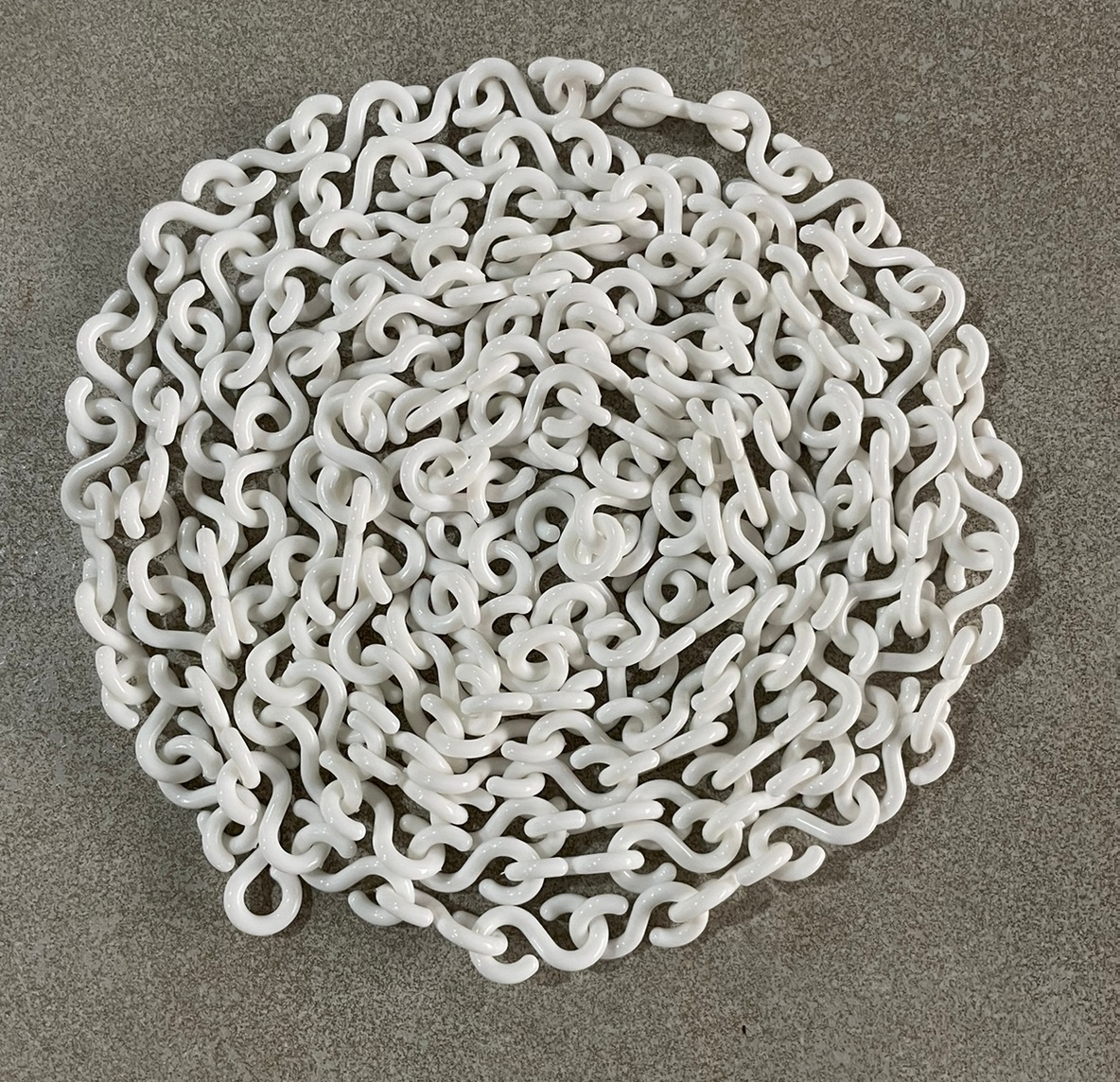 Safety Chain Plastic 7 MM White