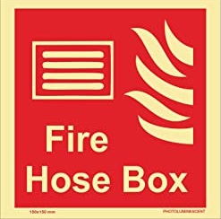 KTI Photo Luminescent Fire Hose Box Signage 150X150mm